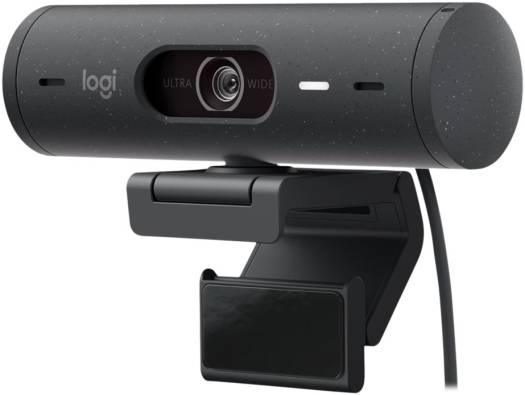 Logitech Brio 505 FHD Webcam, 30fps Frame Rate, Integrated Privacy Shutter, Dual Noise Reducing Mics, 4x Digital Zoom, USB-C, Works w/ Windows / macOS / or Chrome OS, Graphite | 960-001459 - eBuy UAE
